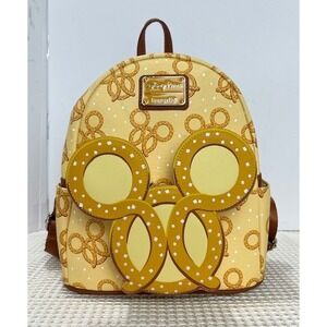 Disney Parks Loungefly Mickey Mouse Pretzel Mini Backpack 2022 EUC
